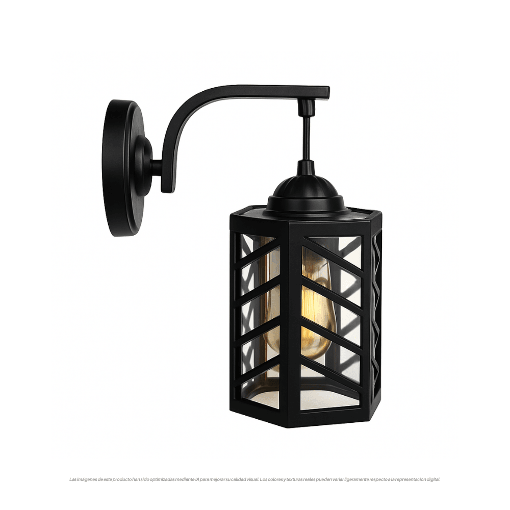 APLIQUE DIFUSOR TIPO CELOSIA NEGRO  E27 0