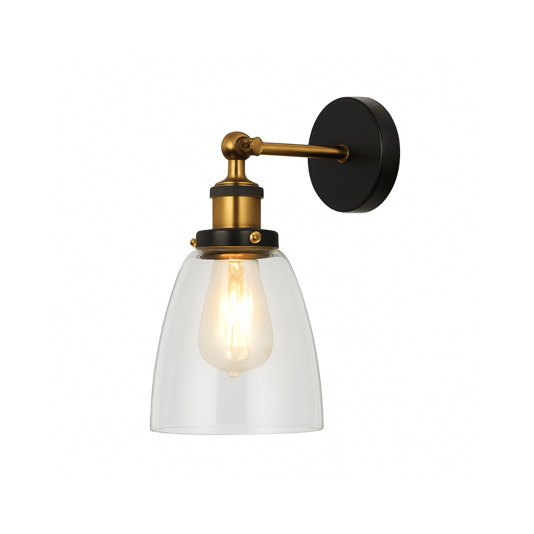 APLIQUE VINTAGE BRONCE DIFUSOR CRISTAL E27 1