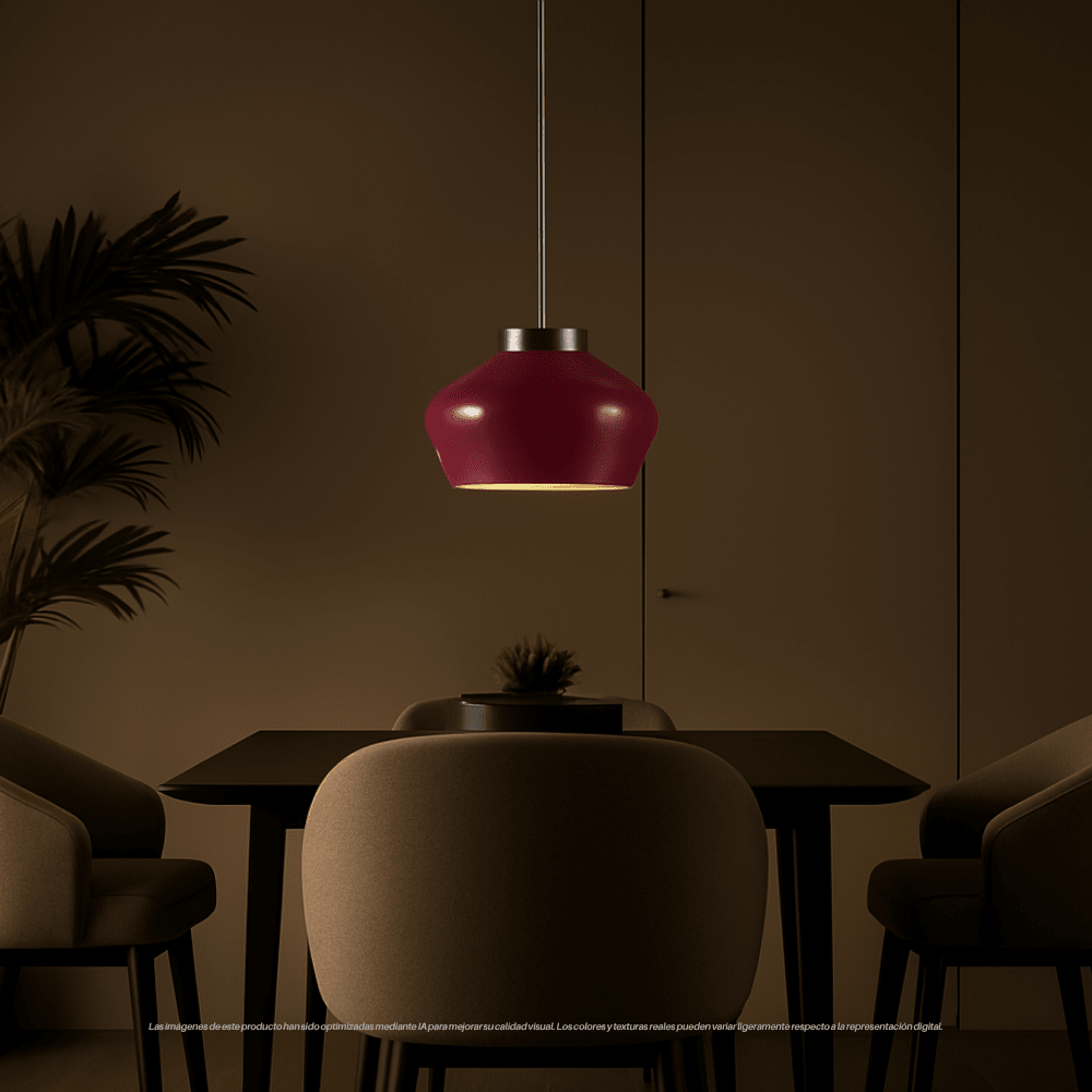 LAMPARA COLGANTE KOM  E27 40W 31CM BURDEO2