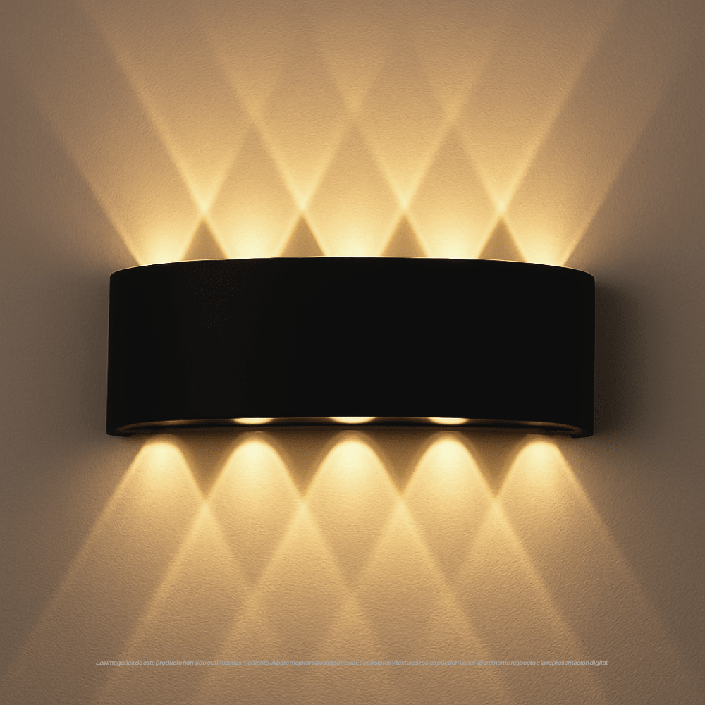 APLIQUE LED NEGRO 10W 3000K IP542