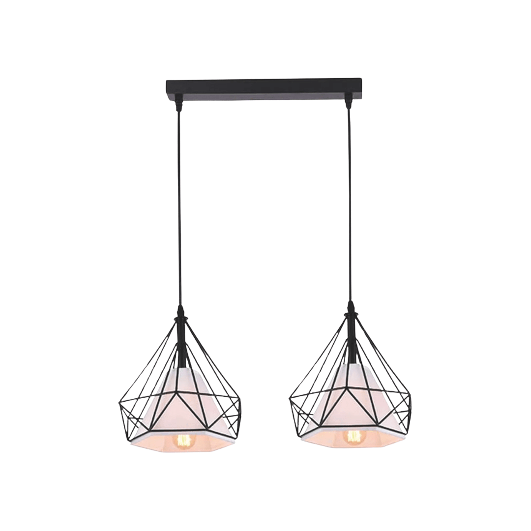 LAMPARA COLGANTE STAVROS NEGRO 2XE27 0