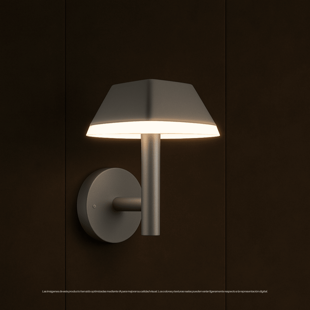 APLIQUE LED NEGRO TIPO LAMP. 12W 3000K IP542