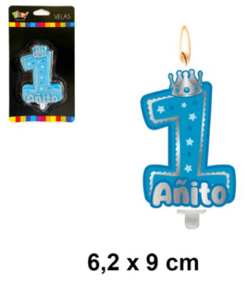 VELA PRIMER AÑO BLUE 1 UND
