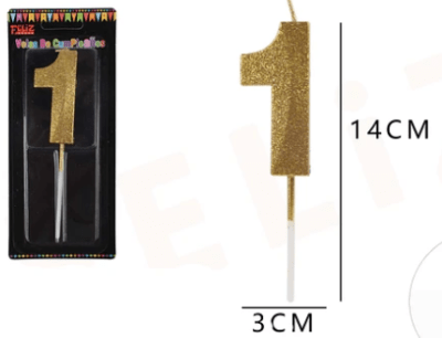 VELA N°1 DORADO BRILLANTE 1 UND