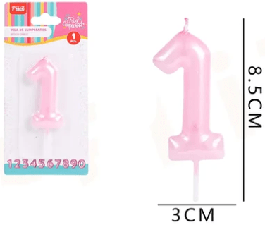 VELA N°1 POLVO DE PERLAS 1 UND