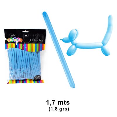 GLOBO FIGURA 1.8 GRS X 50 PCS CELESTE
