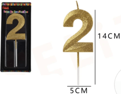 VELA N°2 DORADO BRILLANTE 1 UND