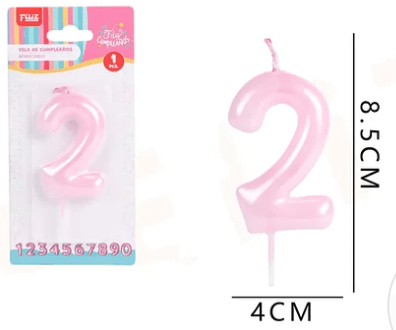 VELA N°2 POLVO DE PERLAS 1 UND