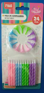 VELA CON BASE 24 PCS