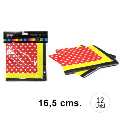 SERVILLETA POLKA 12 UNI POLKA ROJO