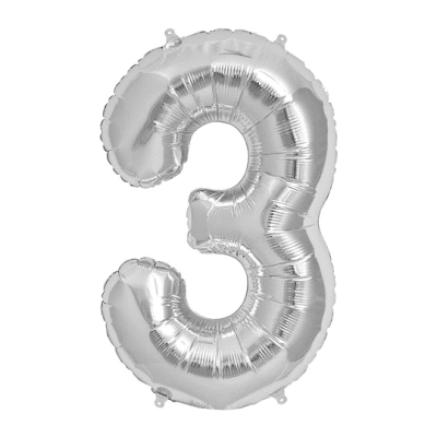 GLOBO METALIZADO PLATEADO #3 PLATEADO 81CM