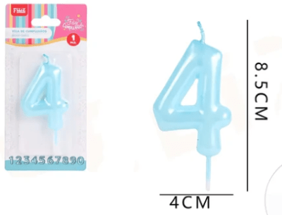 VELA N°4 AZÚL NACARADO 1 UND