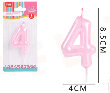 VELA N°4 POLVO DE PERLAS 1 UND