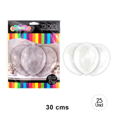 GLOBO TRANSPARENTE R12 X 25 UND