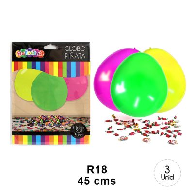 SET GLOBO PIÑATA NEON