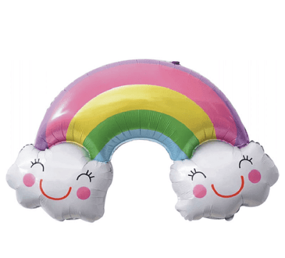 GLOBO ARCO IRIS NUBES 91X61 CM