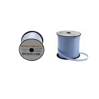 ROLLO CINTA CELESTE LISO 0.8CMX180M