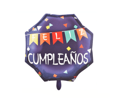 GLOBO METALICO FELIZ CUMPLEAÑOS 22
