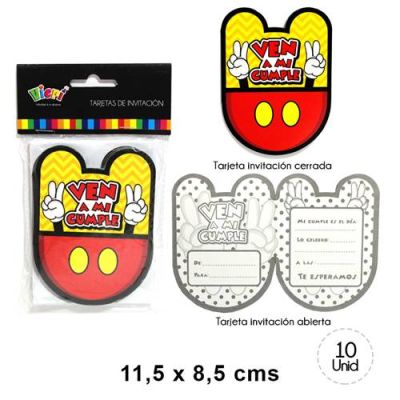 TARJETA INVITACION POLKA ROJO (MANITOS)