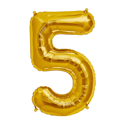 GLOBO METALIZADO DORADO #5 81 CM
