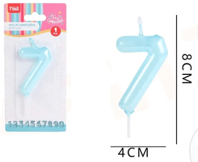 VELA N°7 AZÚL NACARADO 1 UND