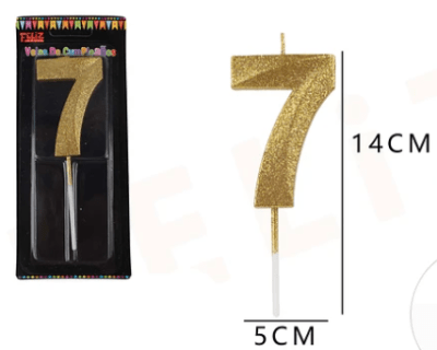 VELA N°7 DORADO BRILLANTE 1 UND