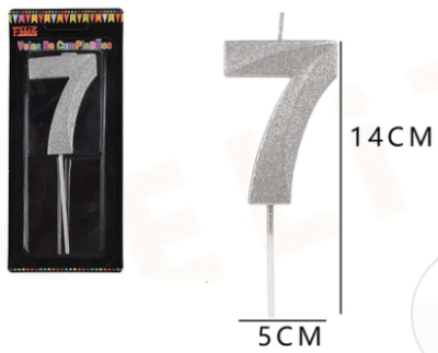 VELA N°7 PLATEADO BRILLANTE 1 UND