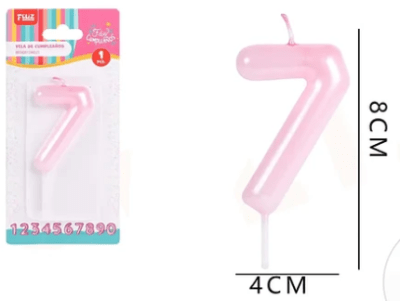 VELA N°7 POLVO DE PERLAS 1 UND