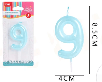 VELA N°9 AZÚL NACARADO 1 UND