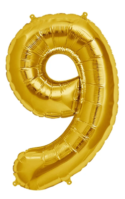 GLOBO METALIZADO DORADO #9 81 CM