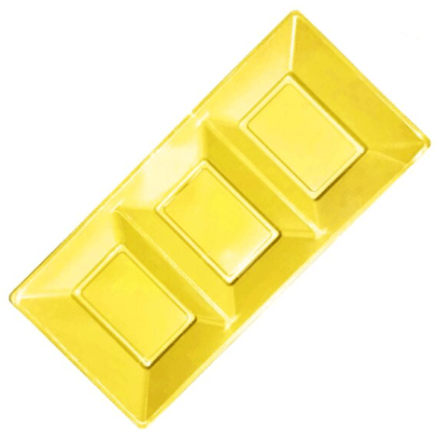 BANDEJA AMARILLA 3 DIVISIONES 3 UND