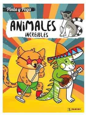 PINTA Y PEGA ANIMALES INCREÍBLES N.38