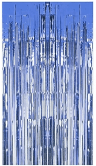 CORTINA COLOR AZUL METÁLICO 1 X 2 M