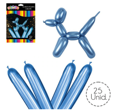 GLOBO CHROME AZUL 25 UND