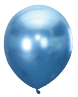 GLOBO LATEX CROMADO 10 PCS 7