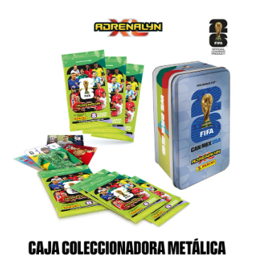 CAJA METALICA COLECCIONABLE AZUL ADRENALYN MUNDIAL 2026