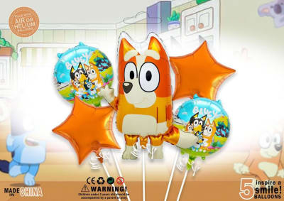 GLOBO FOIL BINGO NARANJO 5 PCS