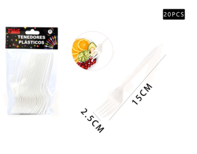 SET TENEDOR BLANCO 20 UND