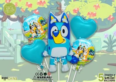 GLOBO FOIL BLUEY CELESTE 5 PCS