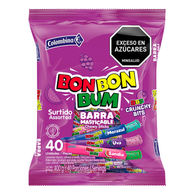 BON BON BUM BARRA CRUNCHY, BARRA MASTICABLE 40 UND