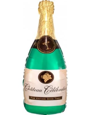GLOBO FOIL BOTELLA CHAMPAGNE 90 CM 1 UND