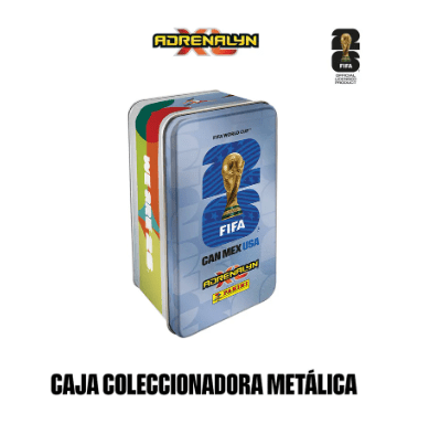 CAJA METALICA COLECCIONABLE AZUL ADRENALYN MUNDIAL 2026