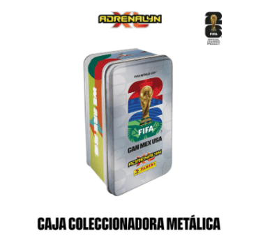CAJA METALICA COLECCIONABLE PLATEADA ADRENALYN MUNDIAL 2026