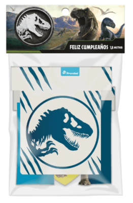 GUIRNALDA FELIZ CUMPLEAÑOS JURASSIC WORLD 1,8 MTS