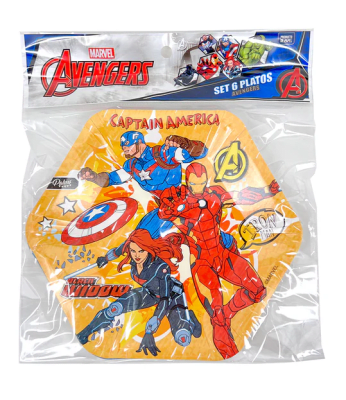 SET 6 PLATOS AVENGERS