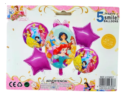 GLOBO FOIL PRINCESAS 5 UND