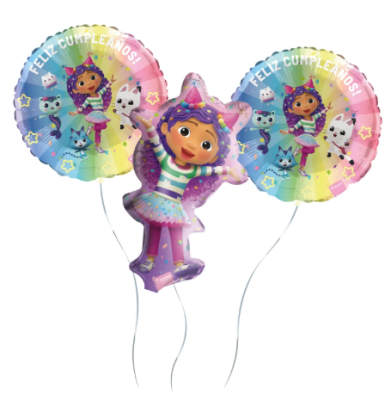 GLOBO FOIL GABBY Y LA CASA DE MUÑECAS 3 UND
