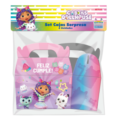 SET CAJAS SORPRESA GABY CASA DE MUÑECAS 6 UND