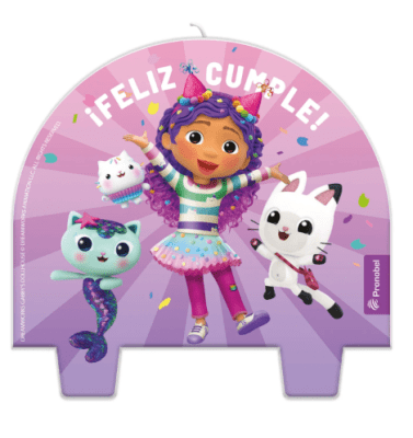VELA 2D GABBY Y LA CASA DE MUÑECAS 1 UND