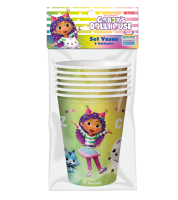 SET VASOS GABY CASA DE MUÑECAS 6 UND